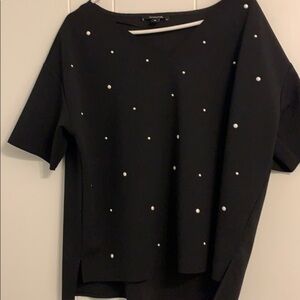 comma pearl top  42 new no tags